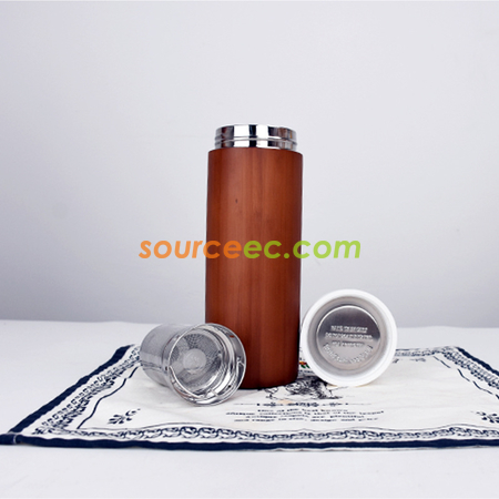 Customization Stainless Steel Cup With Bamboo Shell Corporate Gifts