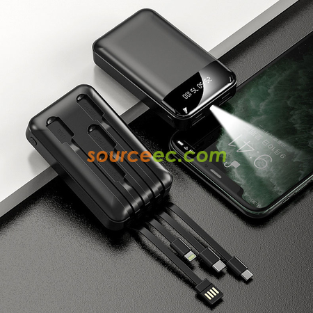 Customization 10000mAh Power Bank with In-Built Type C / Micro / Lightning Corporate Gifts