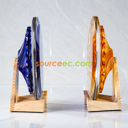 Customization Round Glazed Trophy Corporate Gifts