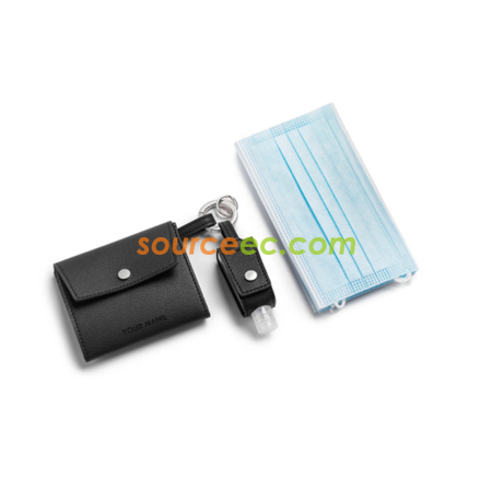 Customization PU Storage Bag For Hand Sanitizer And Mask Corporate Gifts