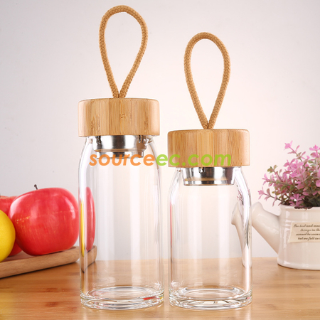 Customization Bamboo Covered Glass Corporate Gifts