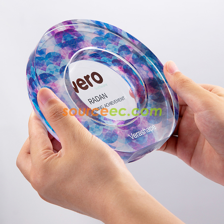 Customization Symphony Round Crystal Corporate Gifts