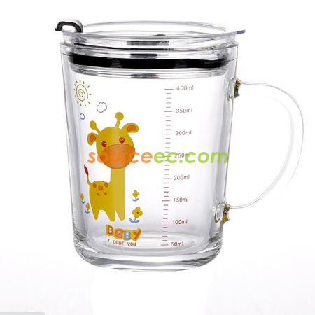 Customization Cartoon Milk Cup With Straw Handle Scale Corporate Gifts