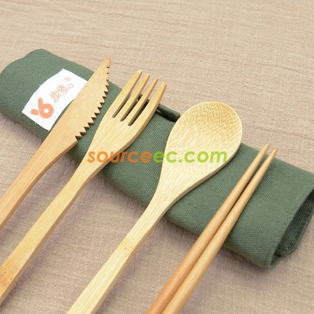 Customization Eco-friendly Tableware with Cotton Bag Corporate Gifts