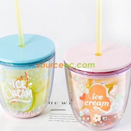 Customization Plastic Straw Cup Corporate Gifts