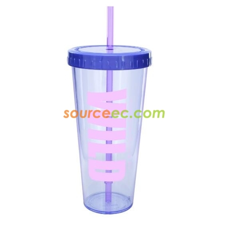 Customization 640ML Plastic Straw Cup Corporate Gifts