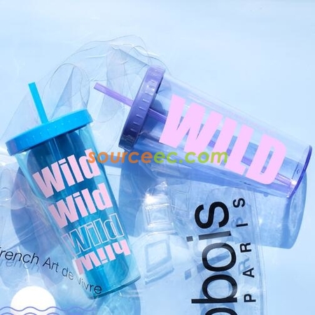 Customization 640ML Plastic Straw Cup Corporate Gifts