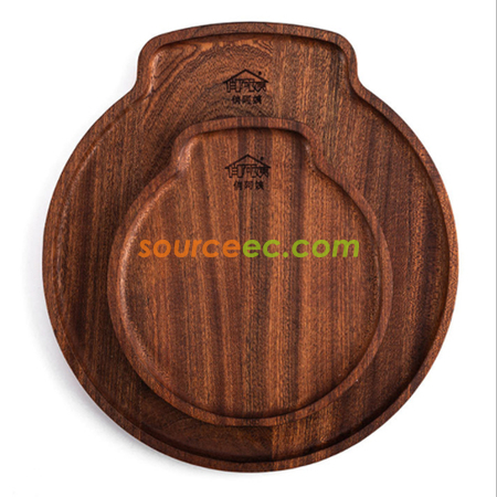 Customization Creative Wooden Dinner Plate Corporate Gifts