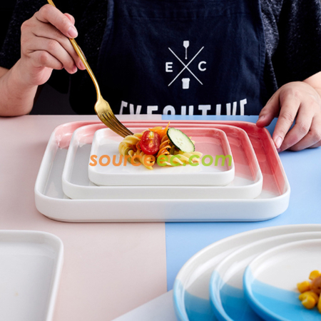 Customization Colorful Ceramic Plates Corporate Gifts