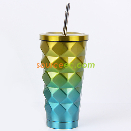 Customization 500ML Stainless Steel Coffee Thermos with Straw Corporate Gifts