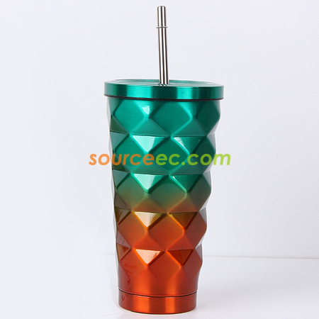 Customization 500ML Stainless Steel Coffee Thermos with Straw Corporate Gifts