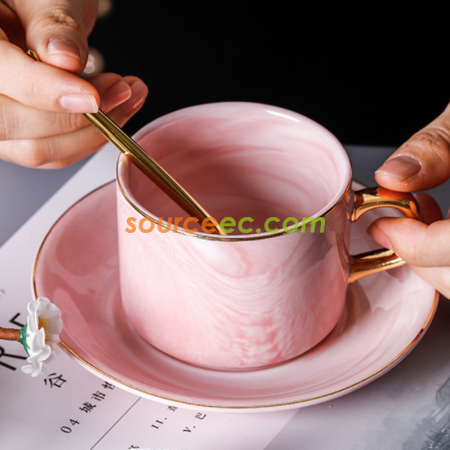 Customization Marble Pattern Ceramic Cup Corporate Gifts
