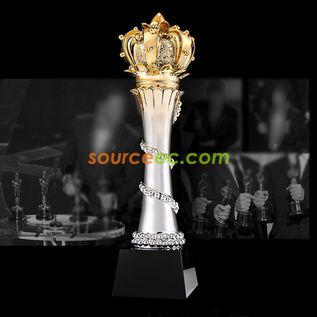 Customization Crown Resin Crystal Trophy Corporate Gifts