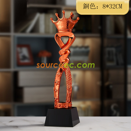 Customization Honor Gold Silver And Bronze Crown Trophy Corporate Gifts