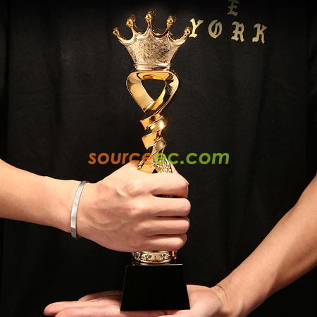 Customization Honor Gold Silver And Bronze Crown Trophy Corporate Gifts
