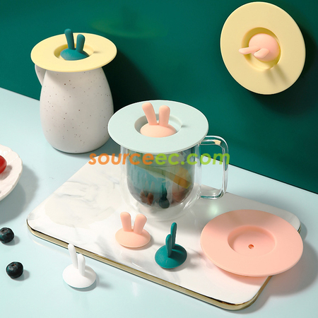 Customization Rabbit Ear Silicone Cup Lid Corporate Gifts