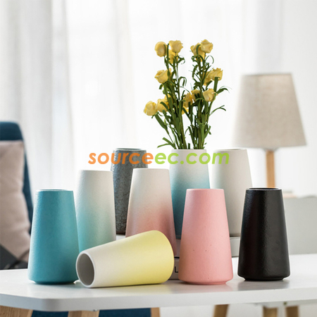 Customization Frosted Simple Ceramic Vase Corporate Gifts