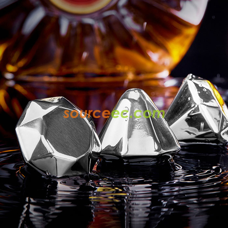 Customization Diamond-shaped Stainless Ice Cube Corporate Gifts