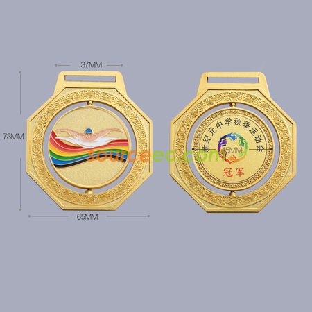 Customization Rotating swimming Medal Corporate Gifts