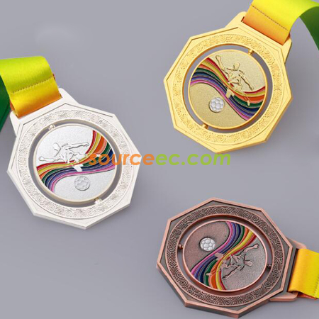 Customization Revolving football Medal Corporate Gifts