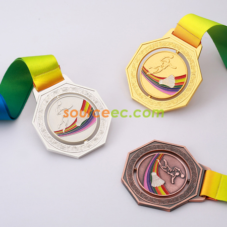 Customization Spinning Badminton Medal Corporate Gifts