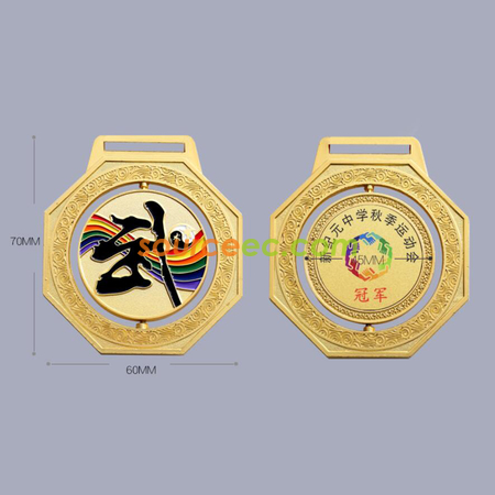 Customization Spinning Martial Arts Medal Corporate Gifts