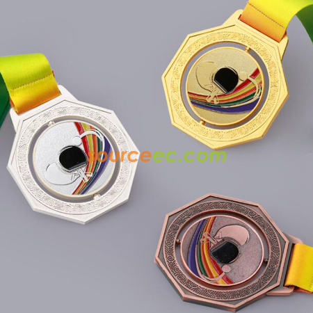 Customization Rotating Table Tennis Medal Corporate Gifts