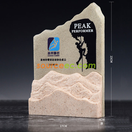 Customization Creative Peak-top Marble Crystal Trophy Corporate Gifts