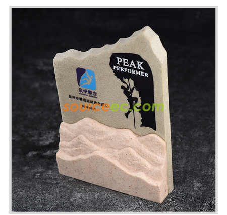 Customization Creative Peak-top Marble Crystal Trophy Corporate Gifts
