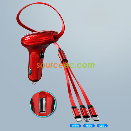 Customization Three In One Car Charger Corporate Gifts