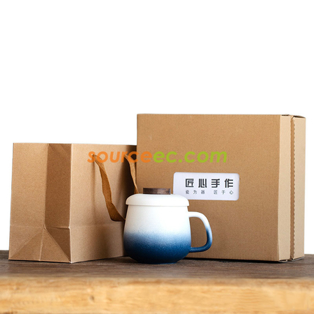 Customization Ceramic Cup With Infuser Corporate Gifts