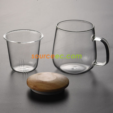 Customization Glass Cup with Infuser Corporate Gifts