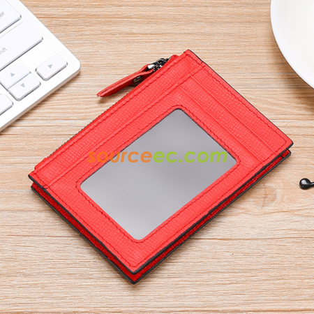 Customization Antimagnetic leather Coin Purse Corporate Gifts