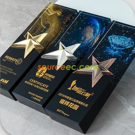 Customization Symphony Metal Star Crystal Trophy Corporate Gifts