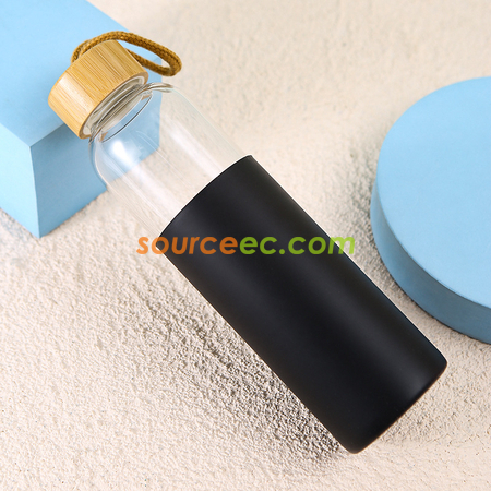 Customization Glass with Bamboo Lid Corporate Gifts