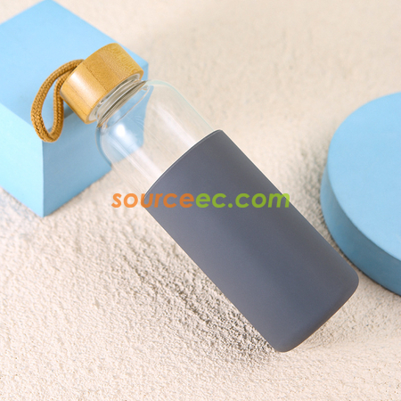 Customization Glass with Bamboo Lid Corporate Gifts