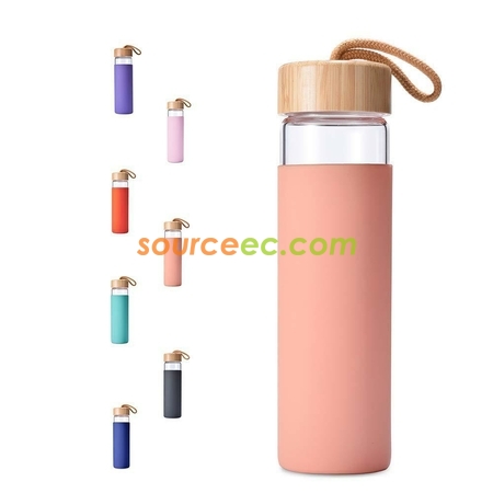 Customization Glass with Bamboo Lid Corporate Gifts