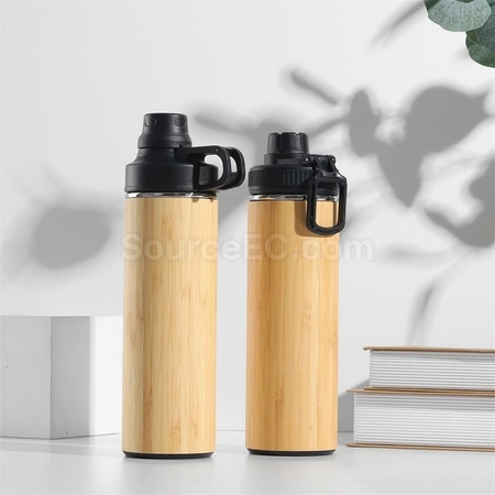 Customization Portable Bamboo Shell Thermos Cup With Cover Corporate Gifts