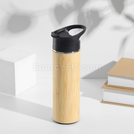 Customization Portable Bamboo Shell Thermos Cup With Cover Corporate Gifts