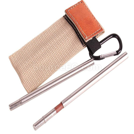 Customization Camping Folding Chopsticks Leather Case Corporate Gifts
