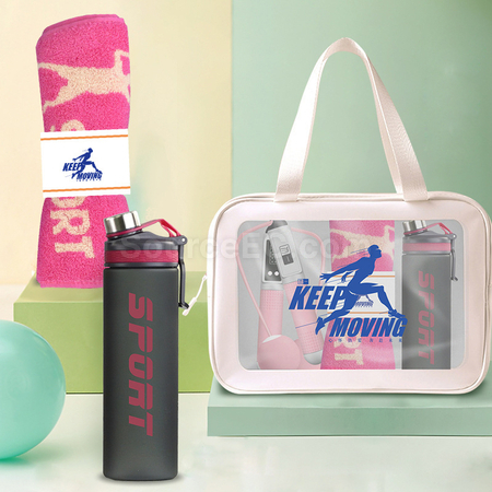 Customization Water Bottle Towel Fan Set Corporate Gifts