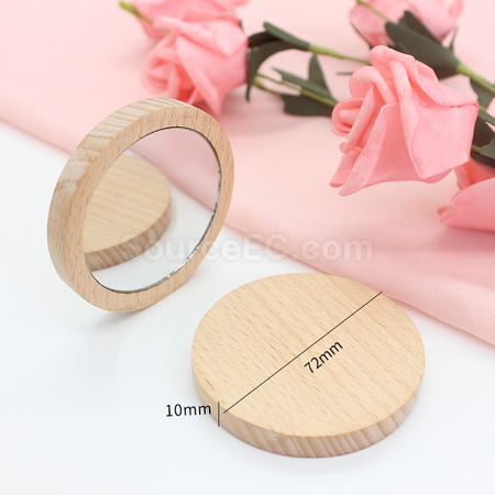 Customization Bamboo Wood Mirror Corporate Gifts