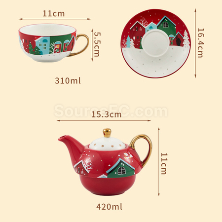 Customization Christmas Ceramic Cup Set Corporate Gifts