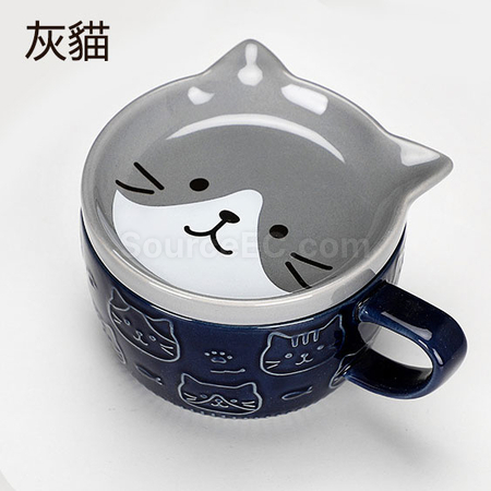 Customization Kawaii Japanese Mug with Lid Corporate Gifts