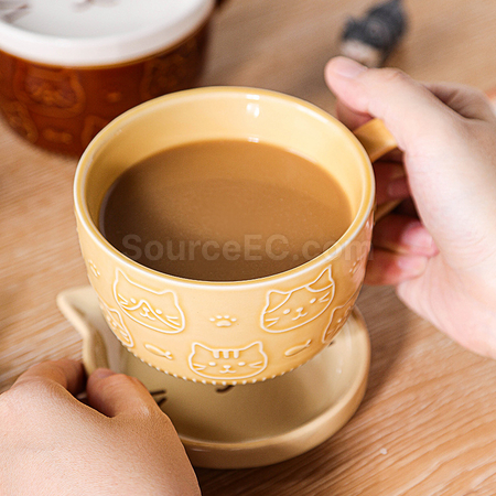 Customization Kawaii Japanese Mug with Lid Corporate Gifts