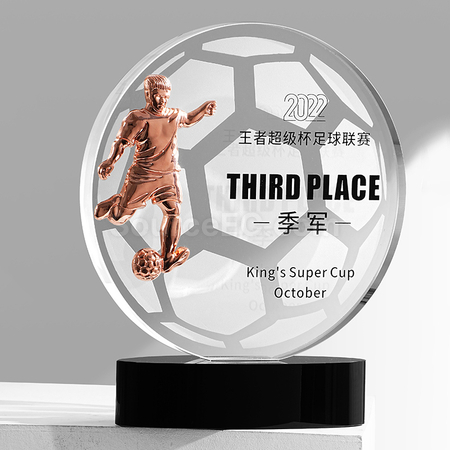 Customization FootBall Crystal Trophy Corporate Gifts