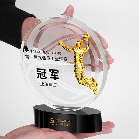 Customization Basketball Crystal Trophy Corporate Gifts