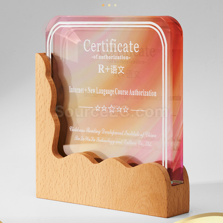 Customization Wooden Crystal Trophy Corporate Gifts