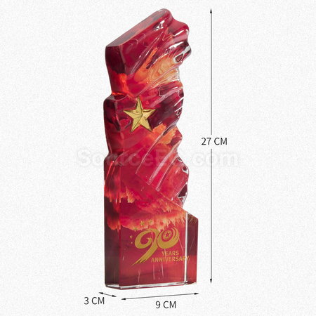 Customization Water Wave Crystal Trophy Corporate Gifts