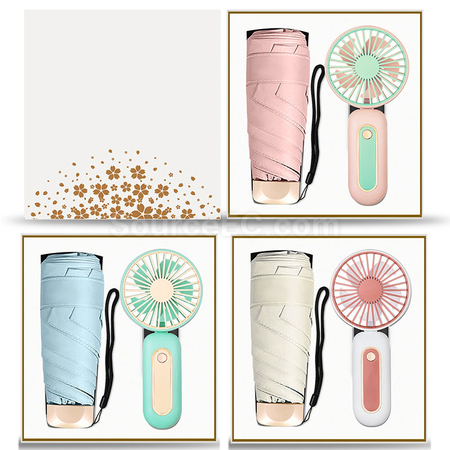 Customization Umbrella And Fan Gift Set Corporate Gifts